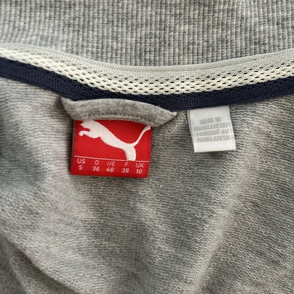 PUMA gray and white zip up in women’s small - Picture 9 of 10